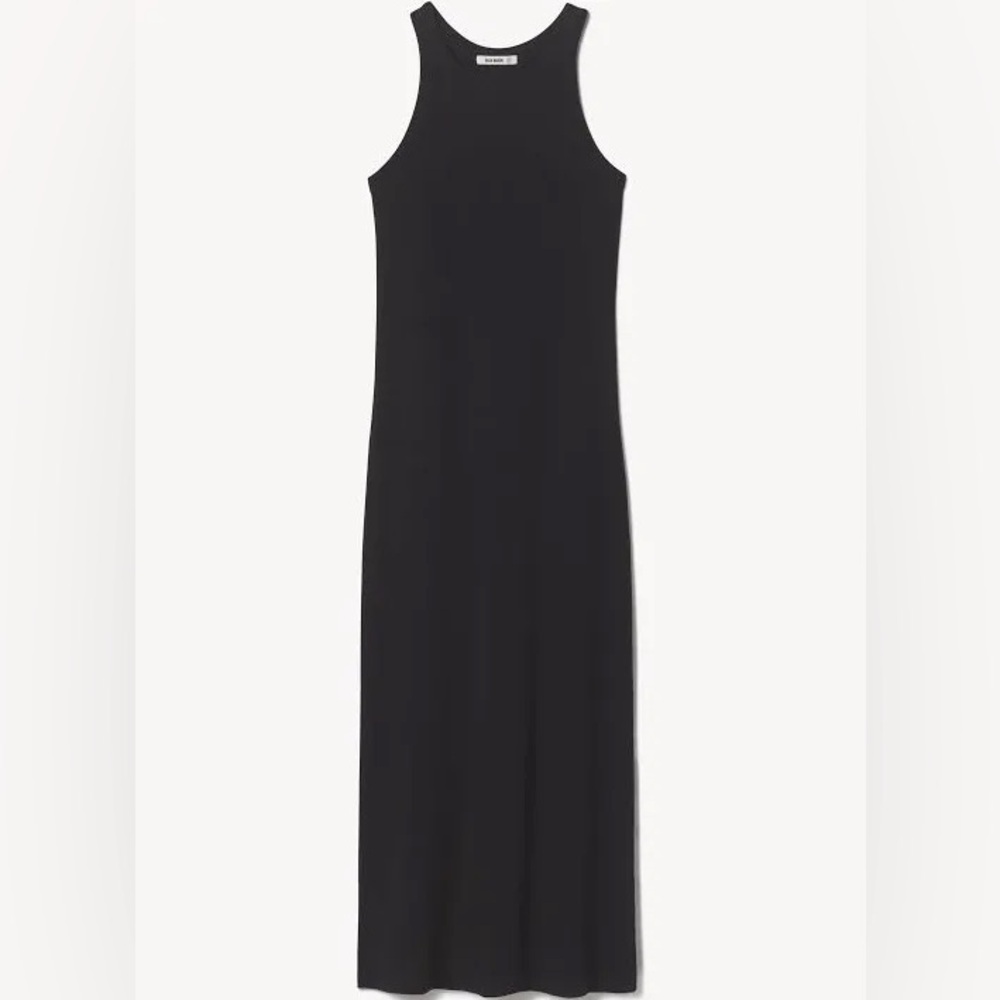 Buck Mason Black Sleeveless Halter Sheath Dress
